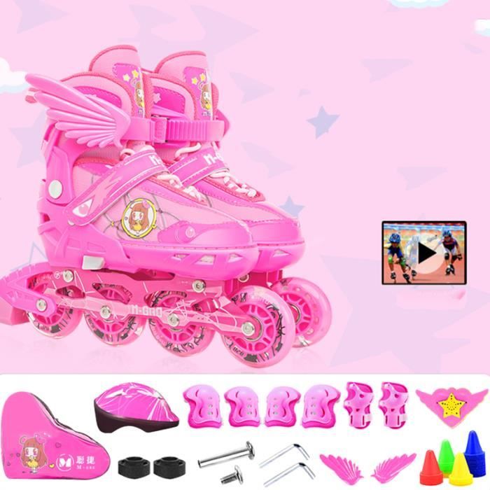 Roller In Line Pour Enfant Taille Réglable Patins en Ligne Pour