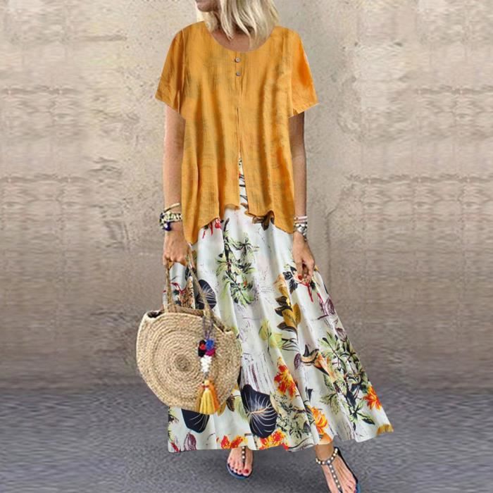 robe longue patchwork