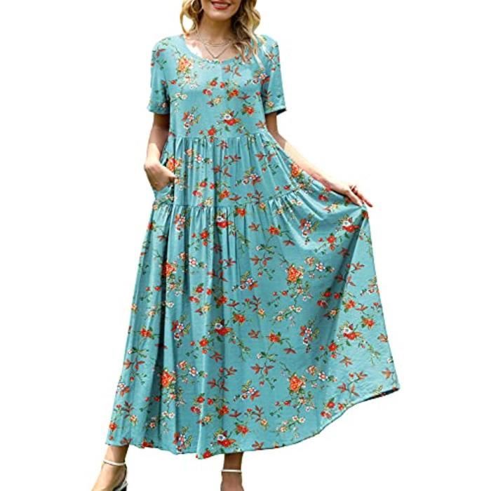 Robe Midi Fleurie Tricotée Rose - Manches Courtes Brodée Style Vintage NEUVE Avec étiquettes
