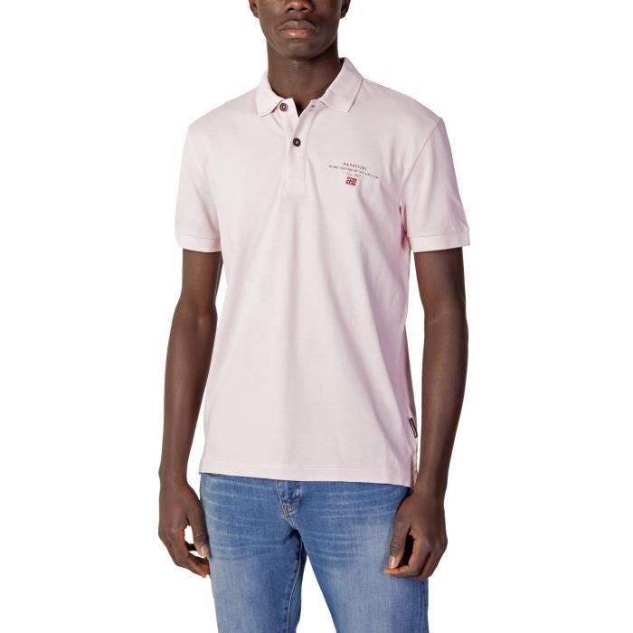 NAPAPIJRI Polo Homme Rose Coton GR77518