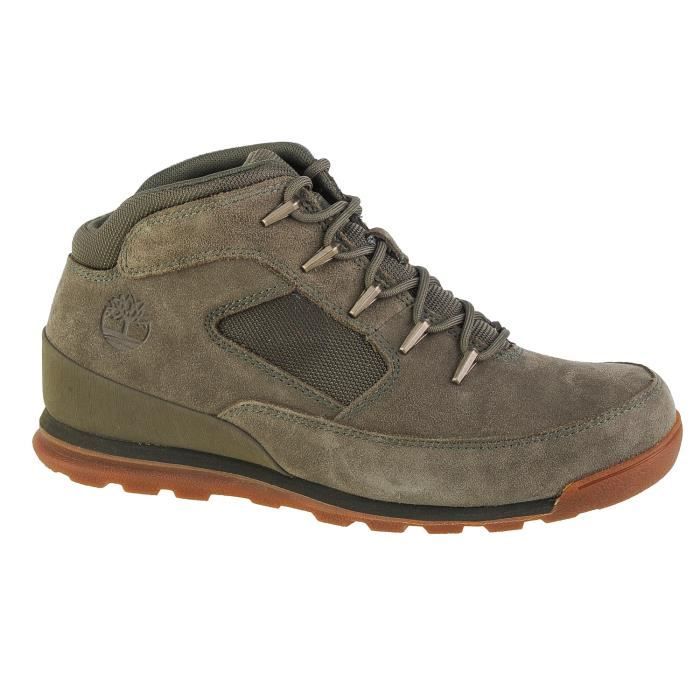 Chaussures d'hiver Timberland Euro Rock Mid Hiker 0A2H7H pour homme en cuir vert à lacets