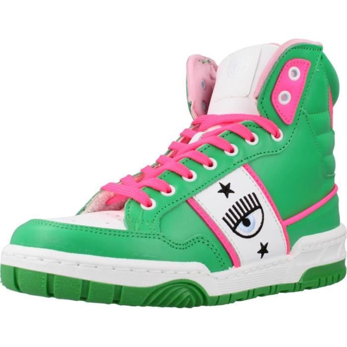 Basket Femme CHIARA FERRAGNI Modele 136346 Vert Lacets