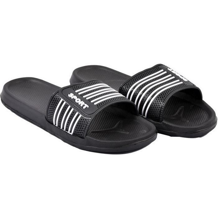 Claquette sales noir homme