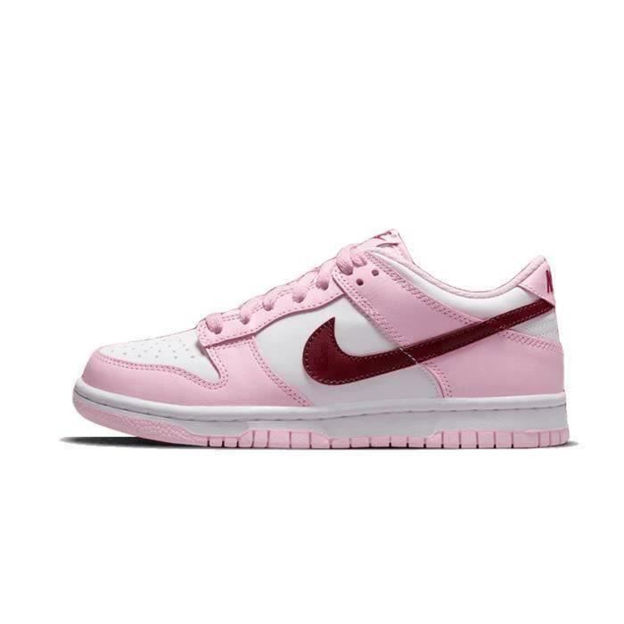 Nike SB Dunk Low Chaussures Low Pink Red White pour Femme or