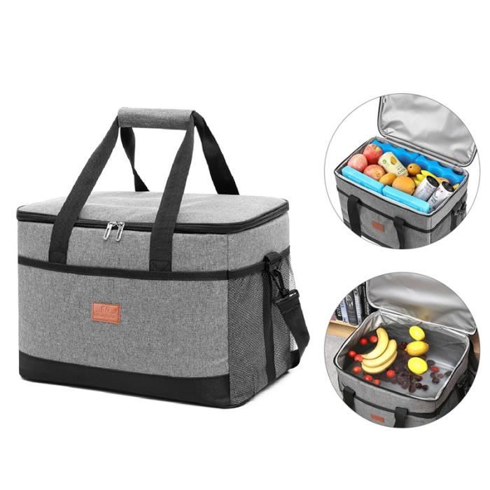 Sac Isotherme Pliable NOVAGO 15L Bleu - Parfait Pour Pique-nique, Bureau Ou Voyage
