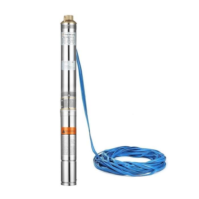 EBERTH Pompe de puits profond 4 pompe à eau immergée pour puits, électrique 550W pompe