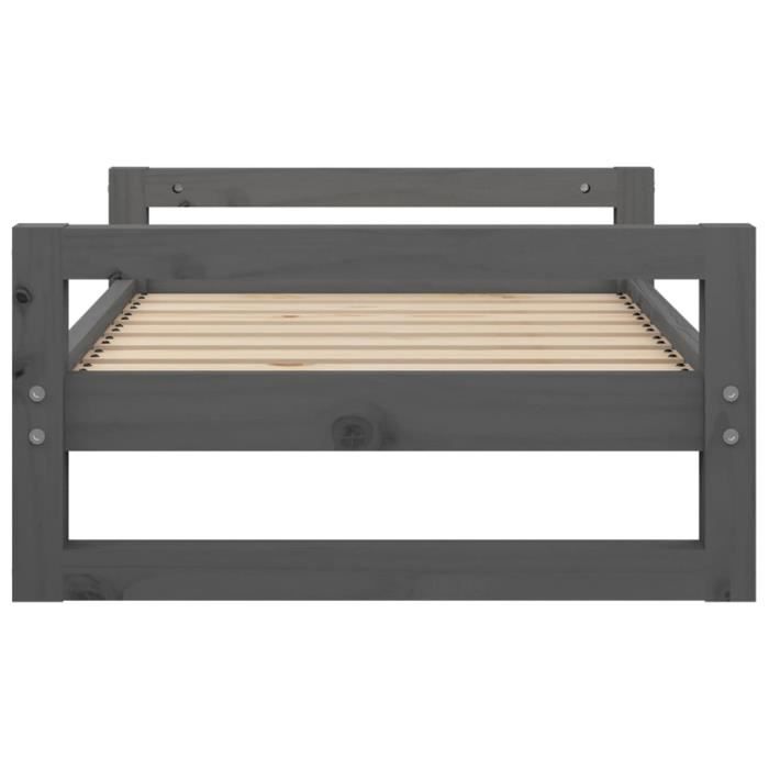 Meilleurs prix pour Lit pour chien Gris 75,5x55,5x28 cm Bois de pin solide Qqmora yy2288