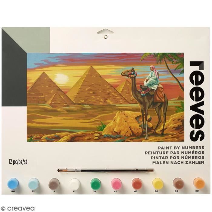 Peinture Au Numero Adulte Reeves Desert Egyptien 40 X 30 Cm