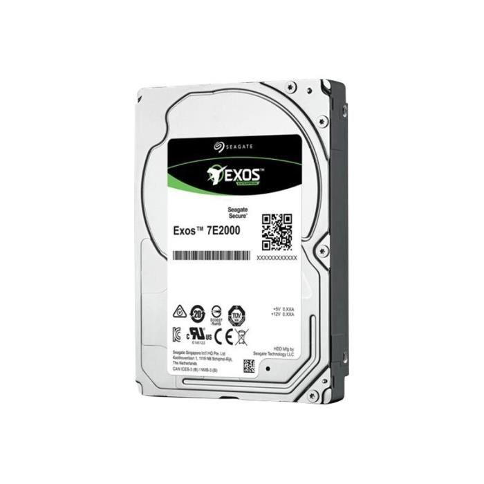 Seagate Exos 7E2000 ST2000NX0403 Disque dur interne 2.5 SFF SATA 6Gb/ nearline 7200 toursmin mémoire tampon : 128 Mo - vue 3