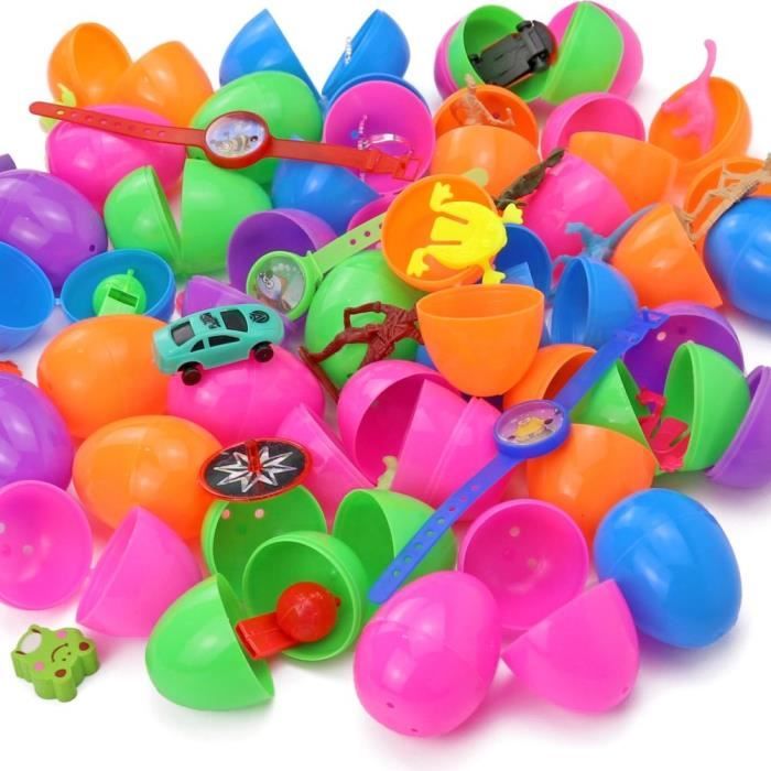 Oeufs surprise en plastique 60 pièces oeufs de pques jouet en plastique oeufs Surprise non jeux mecanique Taper 60 - Shipenophy