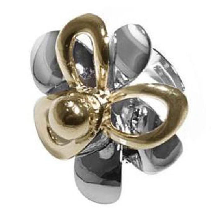 Bague Filigrane Argenté Fleur Rose Réglable 14mm - Adulte Fantaisie Métal