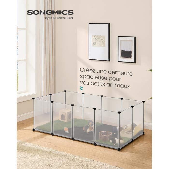 Comparer les prix de Enclos pour Animaux avec Plancher et Tapis Imperméable et Amovible, 143 x 73 x 46 cm, Blanc