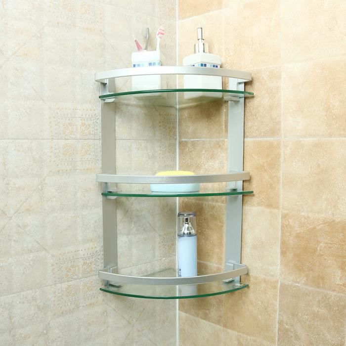 Tablette Verre Salle De Bain 70 Cm Tempsa 3 Etagere D Angle Tablette Etagere Murale Douche Salle Bain