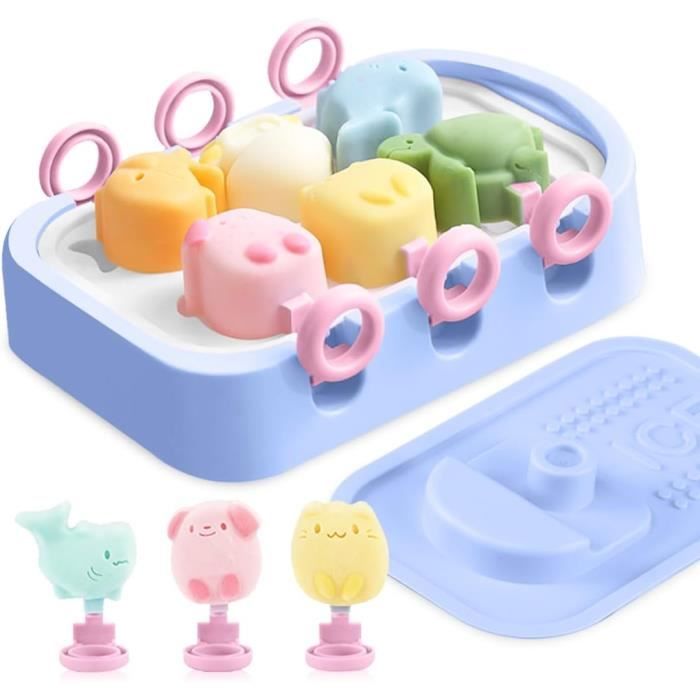 Moule à Glace En Silicone Alimentaire Pour Bébé - Formes Amusantes (Crocodile) - Réutilisable Pour Sorbets, Gelées, Yaourts - 18.3x11.8 Cm
