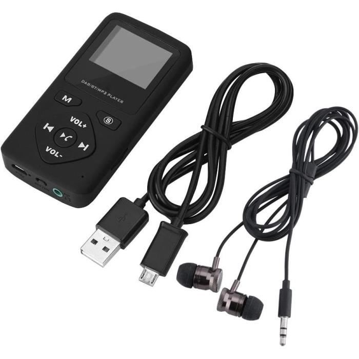 Récepteur Radio Numérique Portable DAB/DAB+ FM - Son Clair, Écouteurs Inclus, Idéal Voiture Et Déplacements