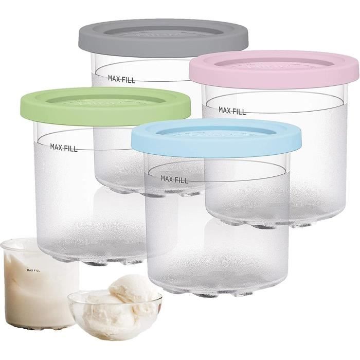 4 Pièces Pot pour Ninja Creamy Deluxe 680 ML Récipients à Crème Glacée