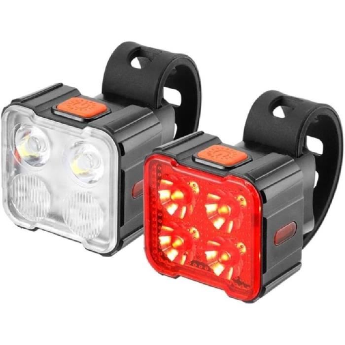 Feu Arrière LED Vélo USB Eclairage VTT Sécurité Lampe Lumière Flash Puissant