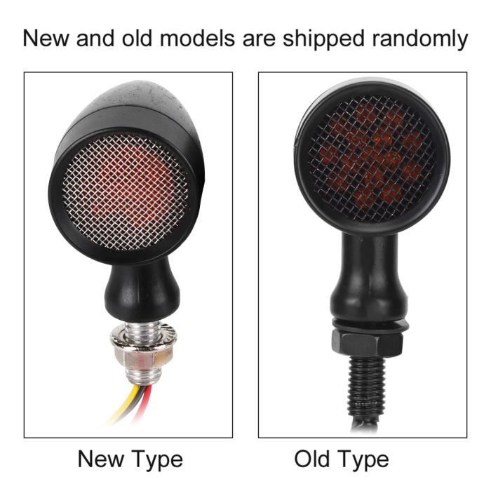 Hdbubalus Motorcycle Parts HDBUBALUS Moto 10mm Noir LED Frein Clignotant Lumière Clignotant Indicateur Adapté Pour Harley Housse Moto Harley Davidson