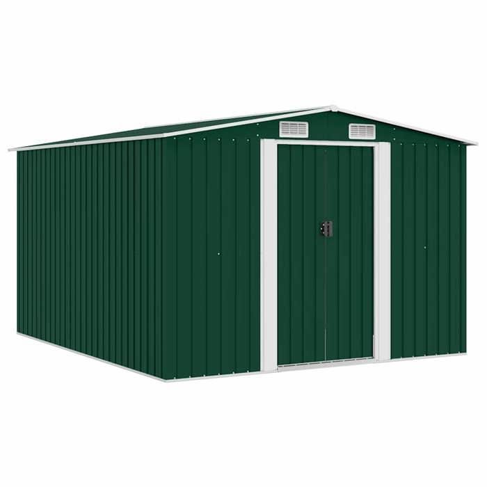 vidaXL Abri de jardin 257x298x178 cm Métal Vert 143340