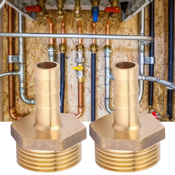 Lot De 3 Manchons Laiton G3/4 IG/IG - Raccord Double Femelle 3/4 - Pour Tuyauterie Eau, Chauffage - Laiton Forgé