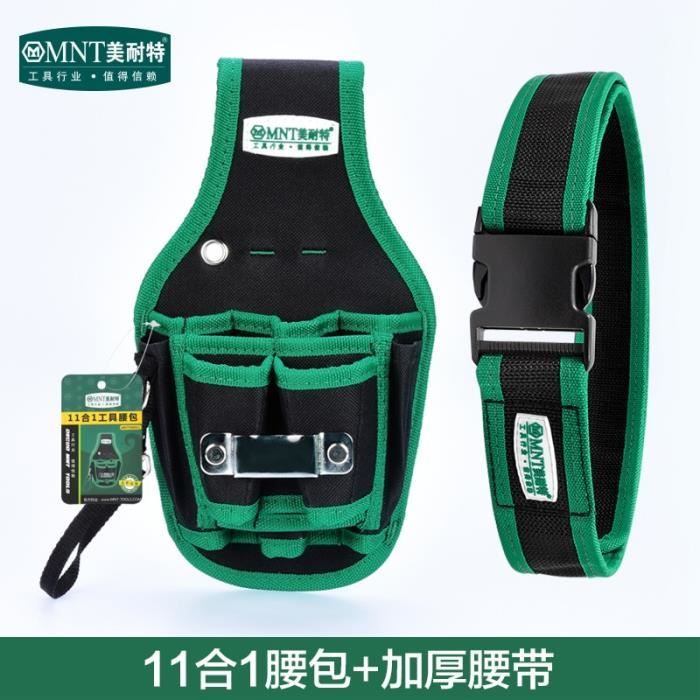 Sac à Outils En Toile Vert - Parfait Pour Ranger Perceuse, Outils D'électricien Et Petits Matériels