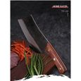 DENGJIA couteaux à légumes en acier au carbone faits à la main chinois et couteau à trancher couperet à viande de cuisine-1