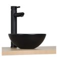 Vasque à poser en céramique noir mat - MOB-IN - SOHO - Petite taille - Finition tendance-1