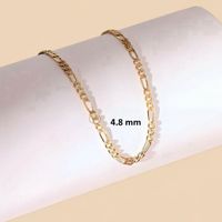 Chaîne Maille Figaro 5 Mm X 60 Cm - Plaqué Or 18 Carats, Pour Homme, Neuf étiqueté