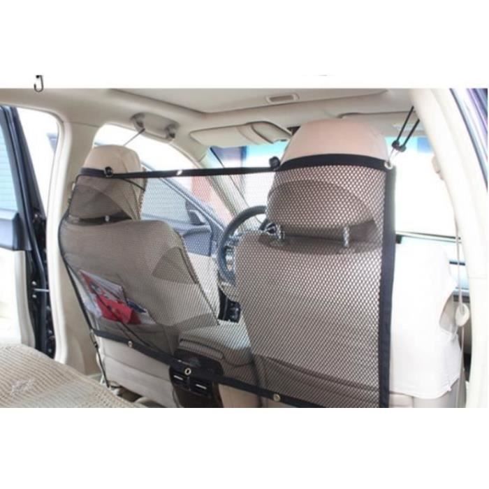 Filet De Séparation Pour Chien En Voiture - 115 X 62 Cm - Barrière Sécurité SUV Et Petites Voitures - Avec Corde Réglable Et Crochets - 9