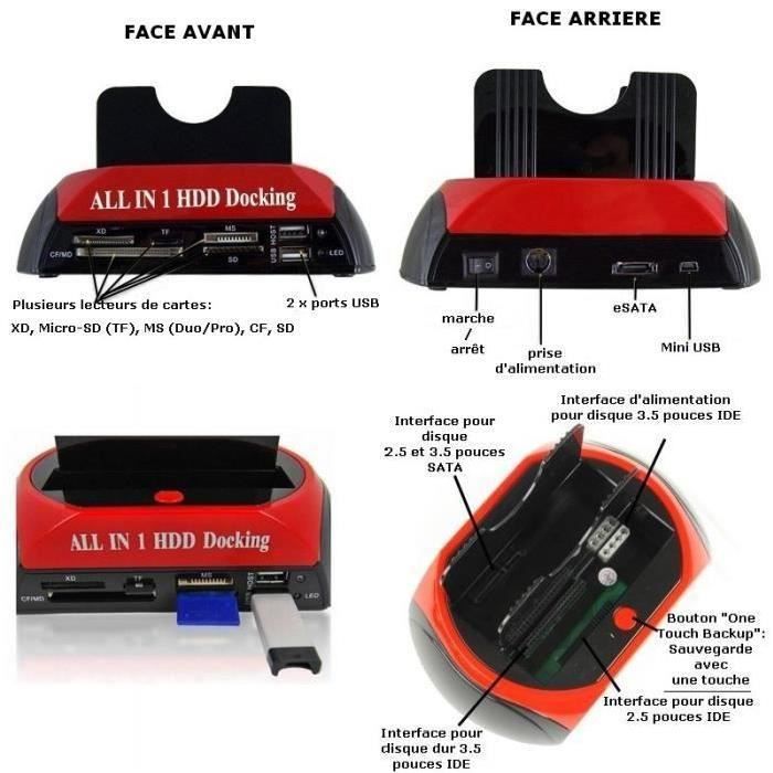 Station D'accueil Pour Disque Dur 3.5 Pouces Via USB 3.0