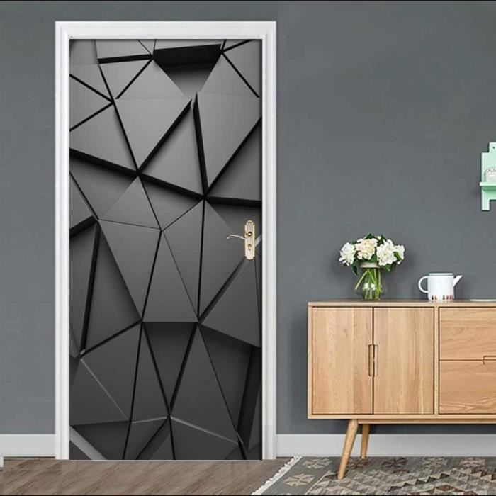 Sticker Porte Effet 3D Texture Géométrique Abstraite 100 X 215 Cm - Autocollant Porte Trompe L'Œil Sticker Porte Effet 3D Texture Géométrique Abstraite 100 X 215 Cm - Autocollant Porte Trompe L'Œil