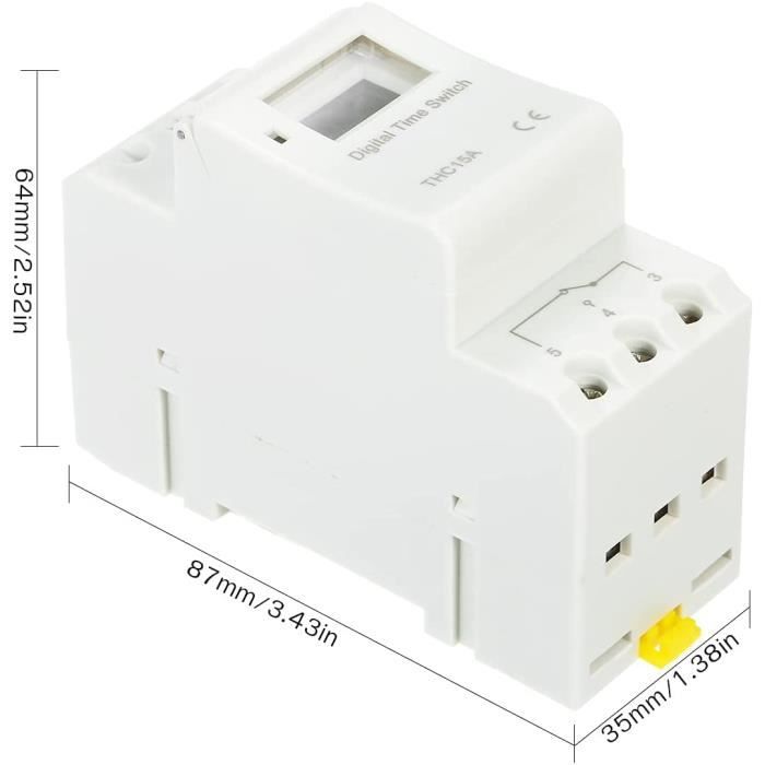 Thc15a digital lcd power programmable timer switch relay 16a amp ...