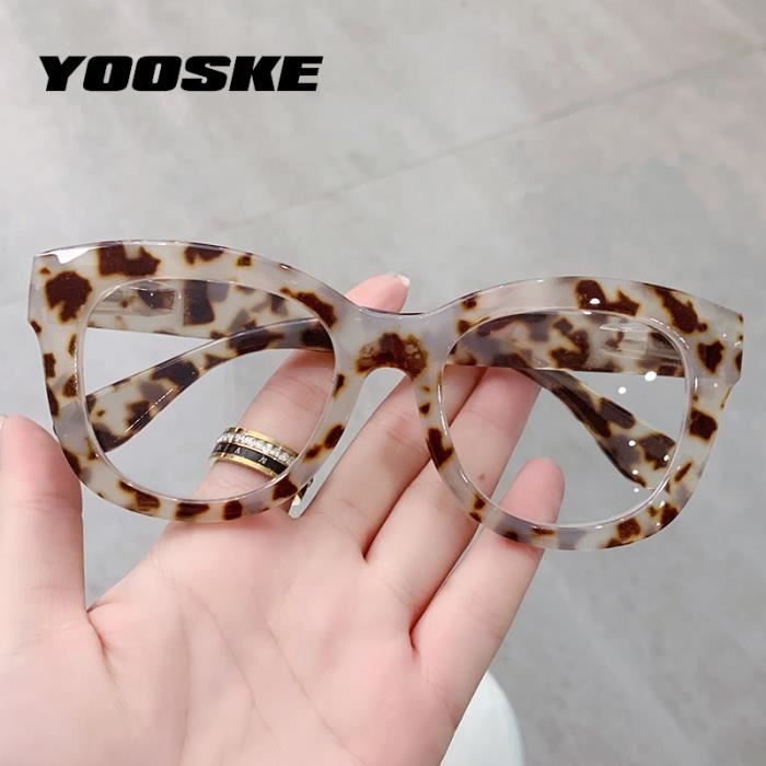 Couleur leopard lunettes Anti lumiere bleue pour femmes et hommes monture leopard surdimensionnee monture Cdiscount Bijouterie