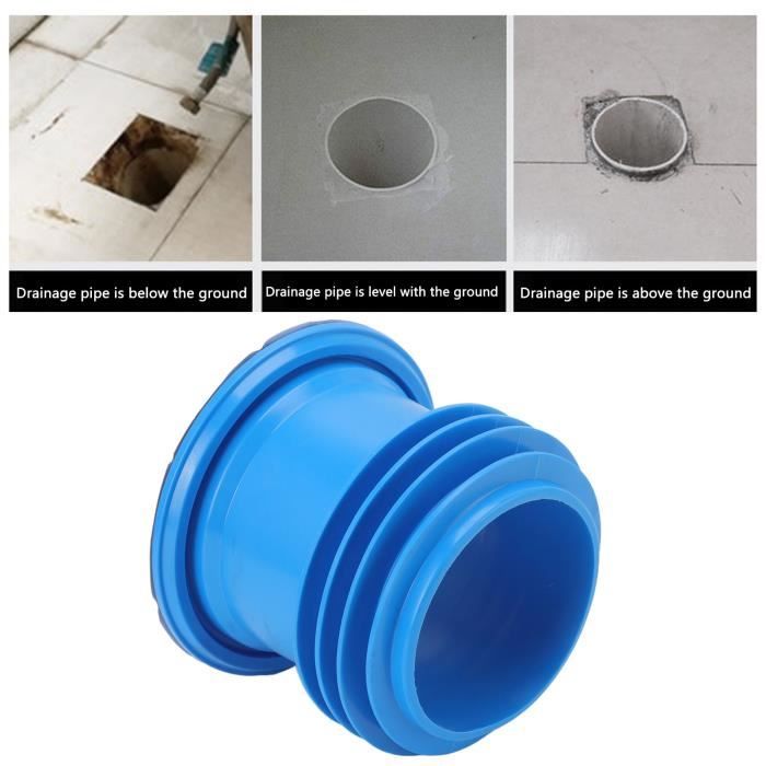 Fdit Anneau d'étanchéité de toilette Joint de toilette en caoutchouc Joint  flexible Installation outillage pare-baignoire Bleu