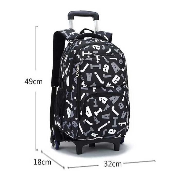 Cartable a roulettes Sac a Dos pour Garcons Filles Sac Ecole Roulant Bagages Enfants Sac de Voyage pour Ordinateur Portable Modele d Cdiscount Bagagerie Maroquinerie