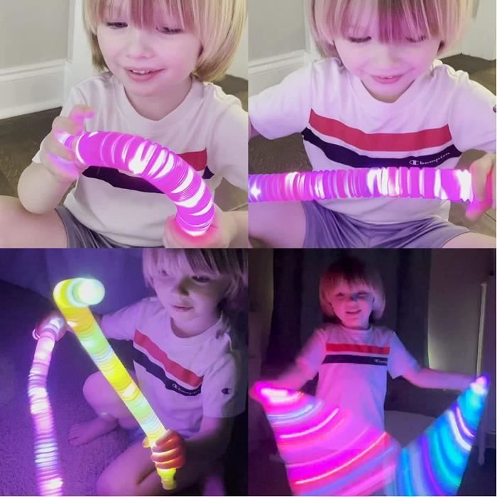 Mini tubes de pop jouets sensoriels lumineux tube pop lumineux multicolore  tuyau extensible éducatif pour enfants outils sens[A78] - Cdiscount  Bricolage