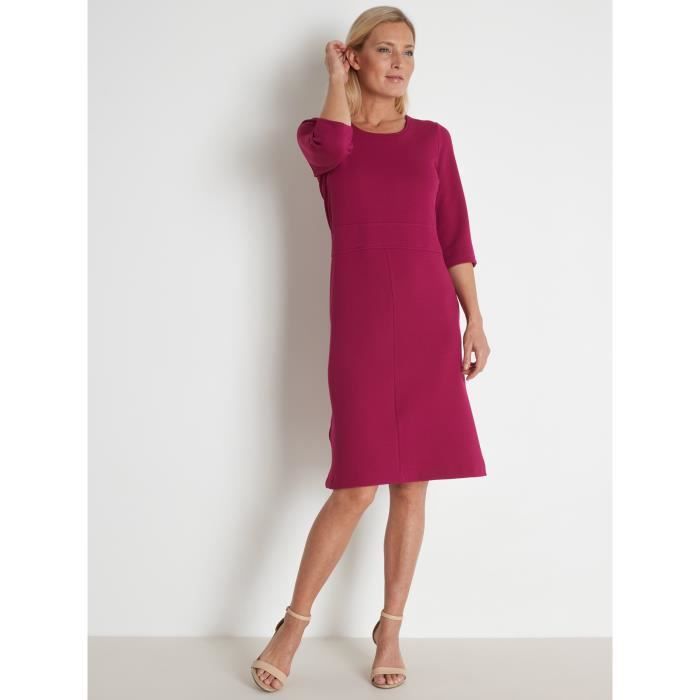Robe trapeze en maille Framboise Marque Modele Couleur Framboise Rose Adulte Femme Framboise Cdiscount Pret a Porter