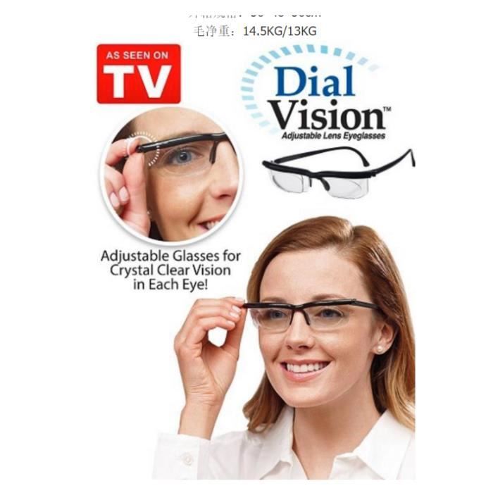TV Dial vision big visionLunettes cadran r glables Verres