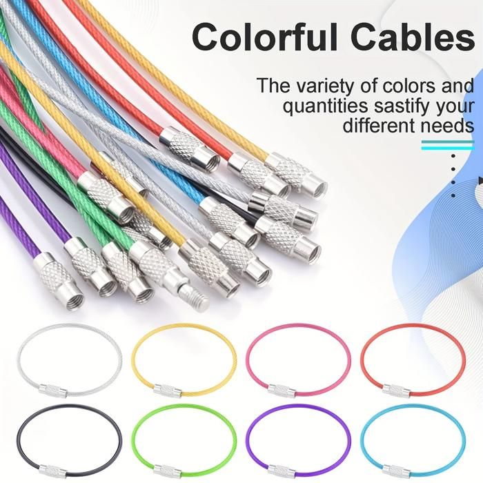 Lot De 40 Anneaux En Acier Inoxydable – Diamètre 5 Cm – Porte-clés De Câble – BAYLI