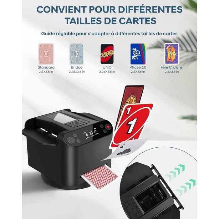 Mélangeur De Carte Mélangeur Et Distributeur Cartes Automatique - Programmable 360° - Rechargeable - 8 Joueurs Max Concessionnaire Programmable Mélangeur De Carte Mélangeur Et Distributeur Cartes Automatique - Programmable 360° - Rechargeable - 8 Joueurs Max Concessionnaire Programmable