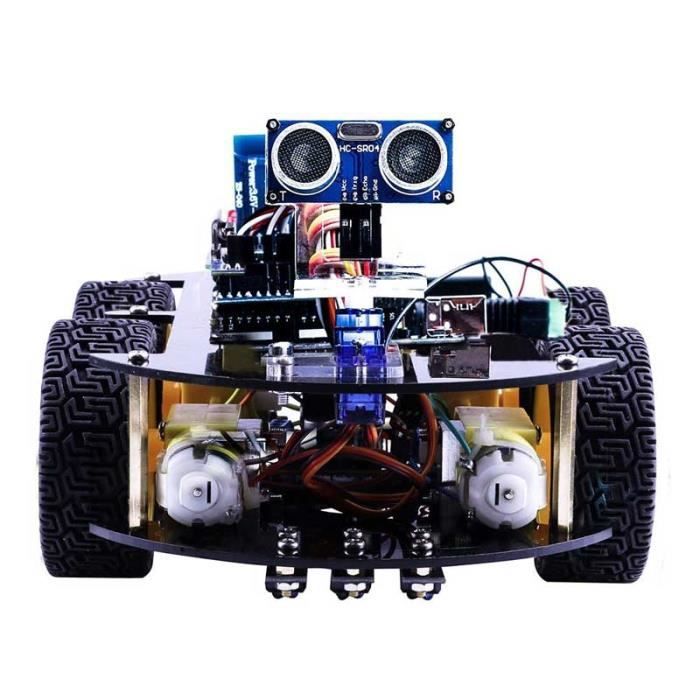 SEAFRONT Kit de Voiture Robot de Suivi Intelligente Electronique pour DIY  avec Moteur de Réduction