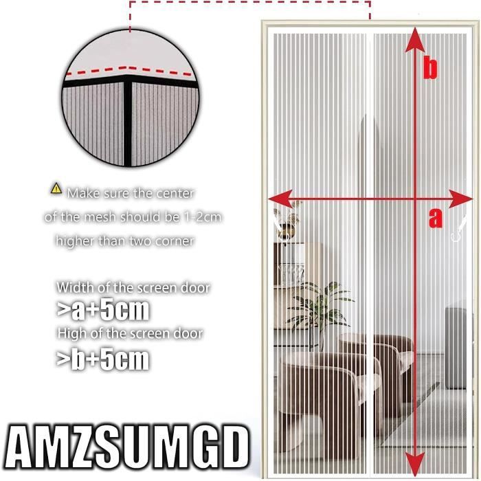 Moustiquaire Sur Mesure AimantéE 185 X 215 Cm Fermeture