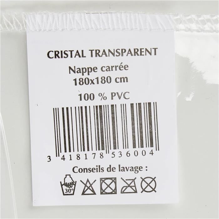 Cristal Nappe transparente, PVC, 100 microns, par Soleil d'ocre - 140 x 200  cm