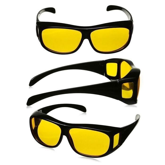 Lunettes de conduite verres jaunes pas utiles pour mieux voir