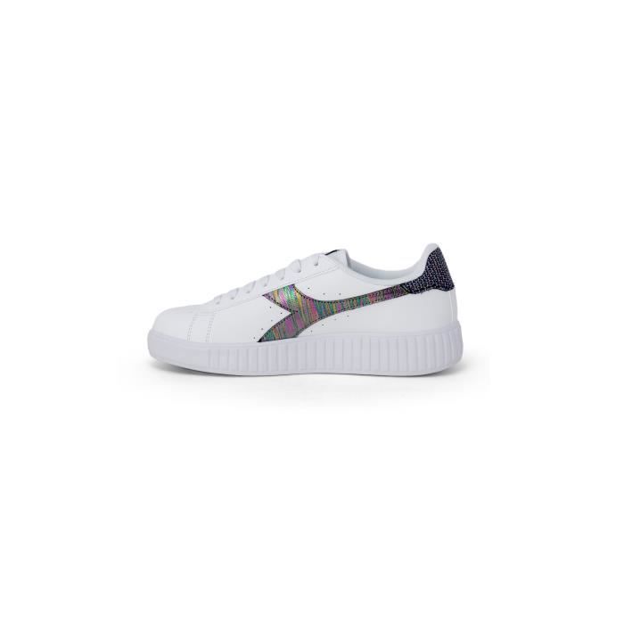 DIADORA Baskets Sneakers Femme Bleu Cuir GR78367 Bleu Cdiscount