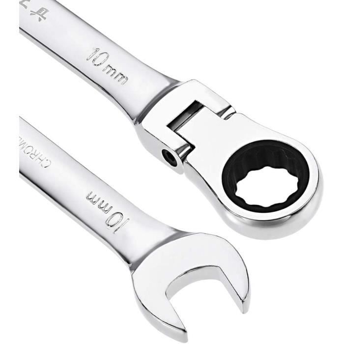 Sourcing Map Lot De 2 Clés Mixtes à Cliquet à Tête Flexible