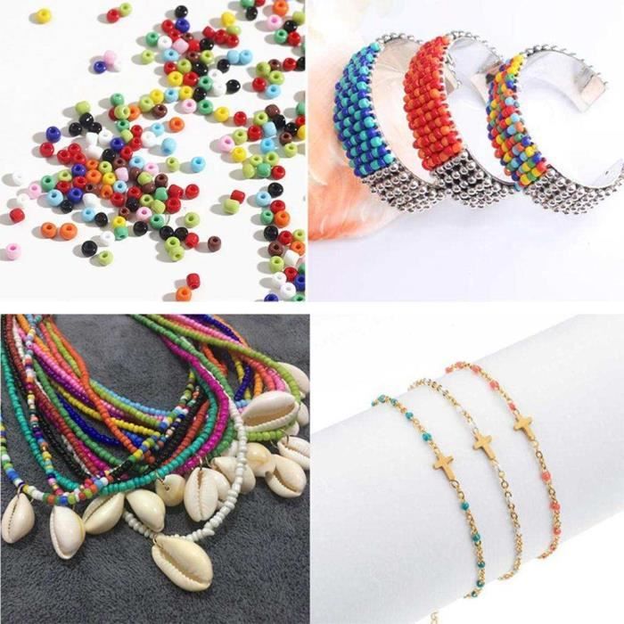 Kayarita 2mm 35000 Perles pour Bracelet,Kit Perles pour Bijoux Enfant  Adulte,for Jewelry Making,Perles de Rocaille en Verre,Décoration de  Bricolage