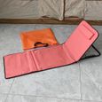 Chaise longue pliante rembourre de plage avec dossier chaise longue portable pour la plage jardin pelouseOrange ORANGE-3