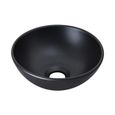 Vasque à poser en céramique noir mat - MOB-IN - SOHO - Petite taille - Finition tendance-3