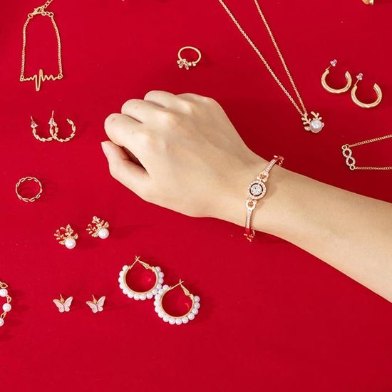 Calendrier De L'Avent Bijoux Femme 2025 - 24 Surprises (bracelets, Bagues, Colliers) - Cadeau Noël